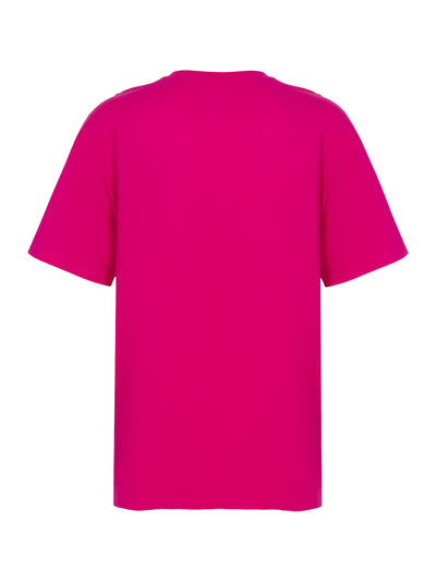 3D Glitter Outline Logo Legging Tee Peacock (Pink/Silver)