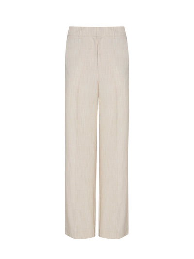 Woven Pants With Openings On The Bottom (Oat)