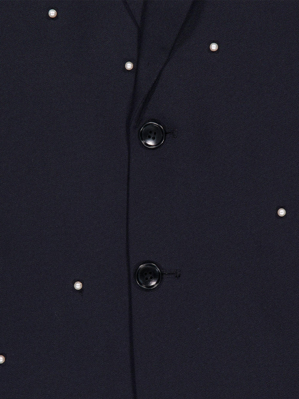 Pearl Embellished Single Breast Blazer Dark Navy