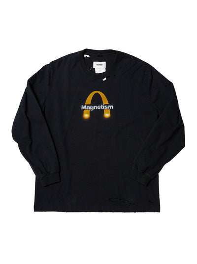 Magnetic Long Sleeve T-Shirt (Black)