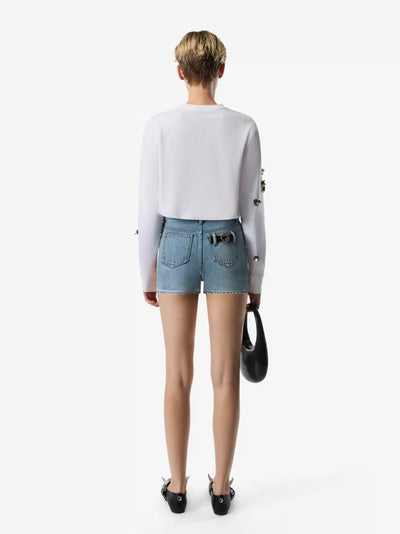 Disney X Coperni Crown Denim Short Blue