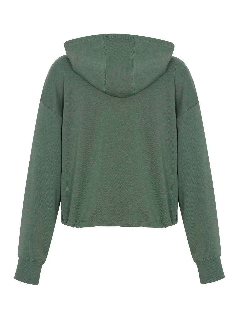 Metallic Bubble Logo Button Front Hoodie W/ Drawcord Duck Green/Silver