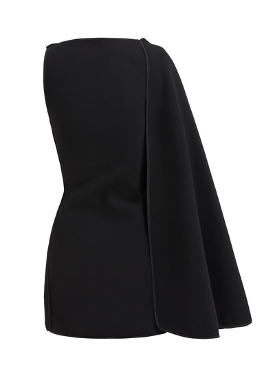 Prefix Cape Sleeve Dress Black