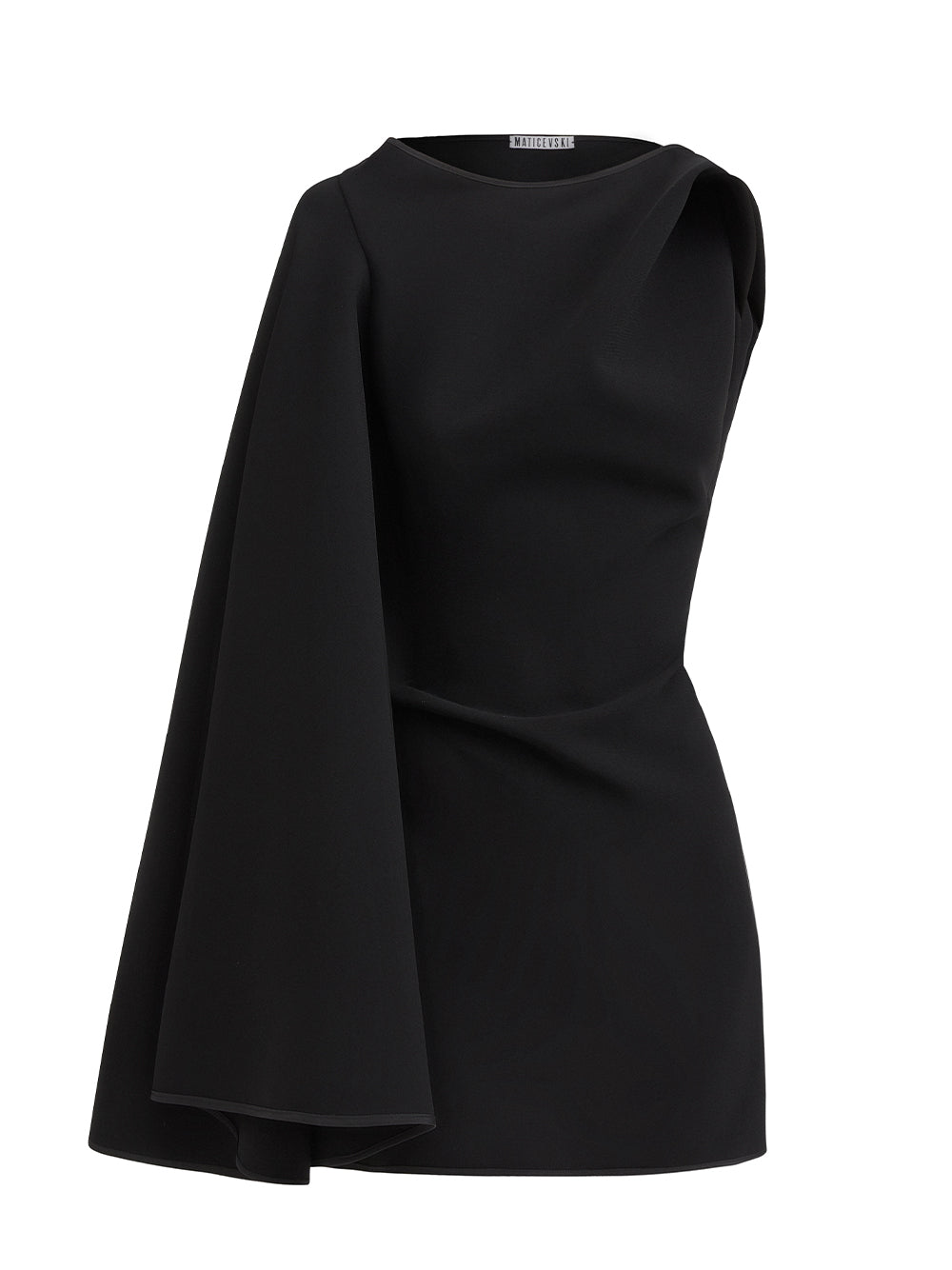 Prefix Cape Sleeve Dress Black