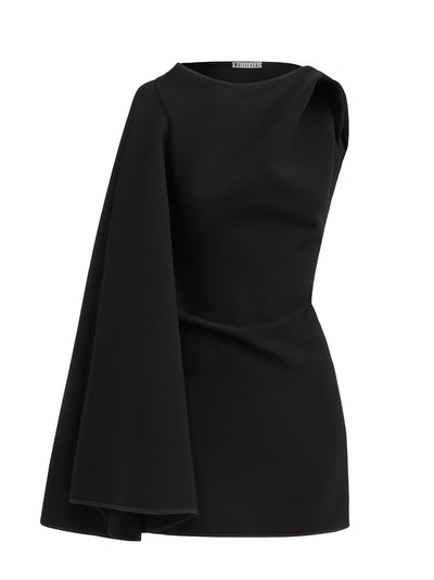Prefix Cape Sleeve Dress Black