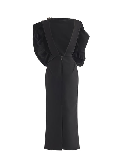 Protocol Dress Black/Embroidery