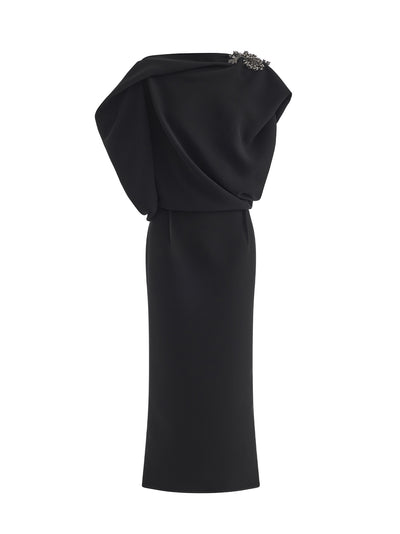 Protocol Dress Black/Embroidery