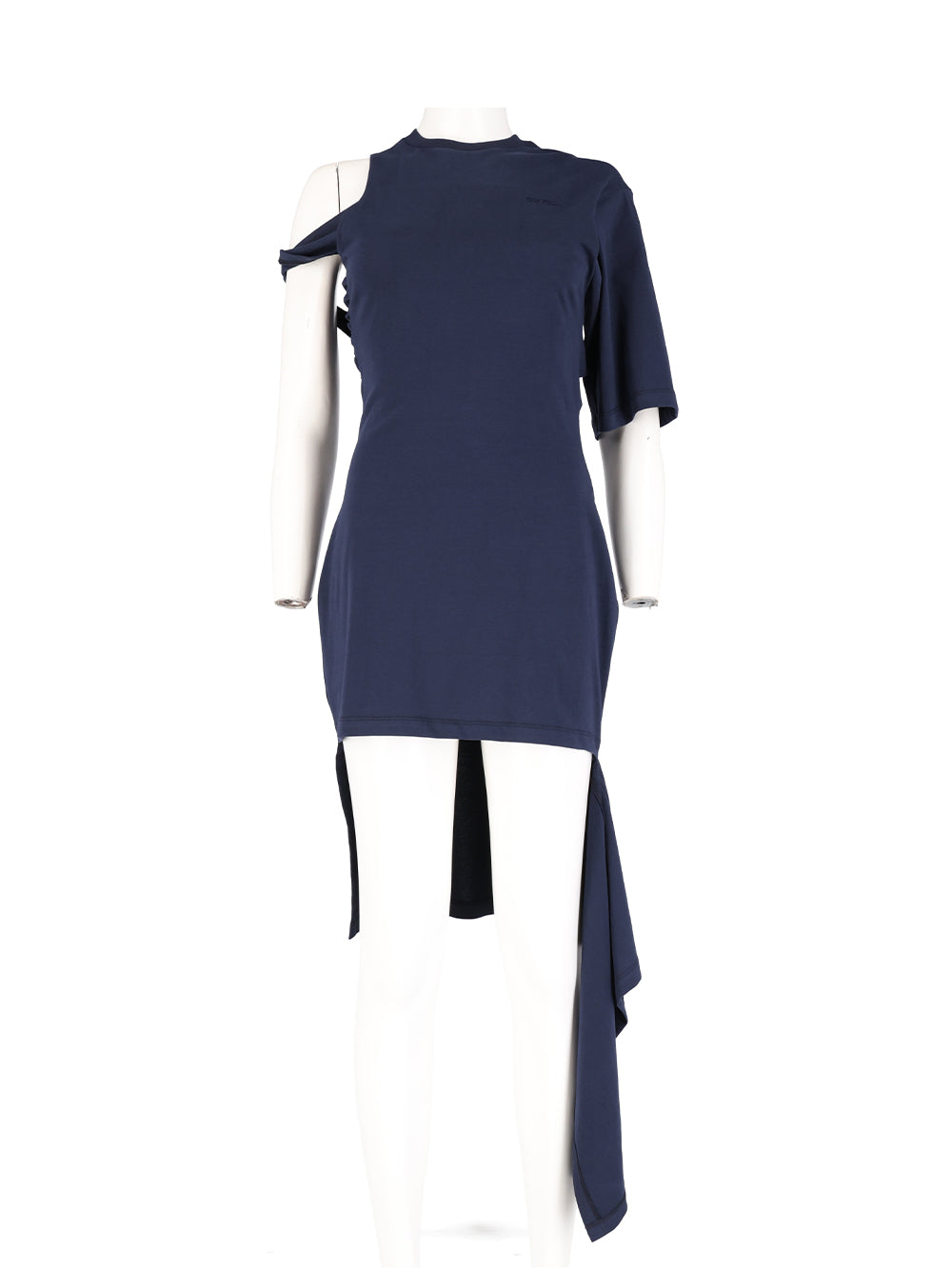 Crossing Drape Tshirt Dress Navy