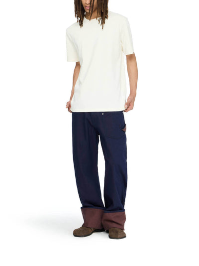 Turn Up Twisted Workwear Jeans Blue/Red