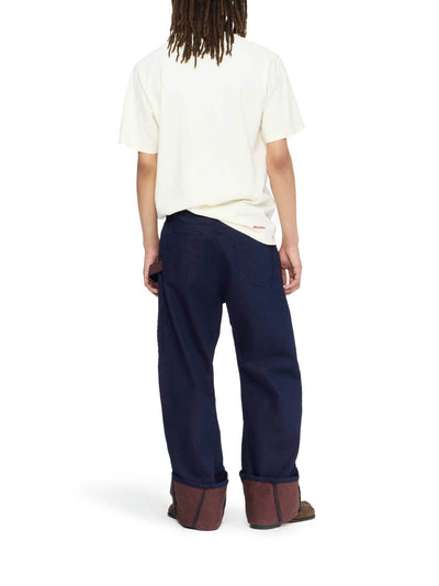 Turn Up Twisted Workwear Jeans Blue/Red