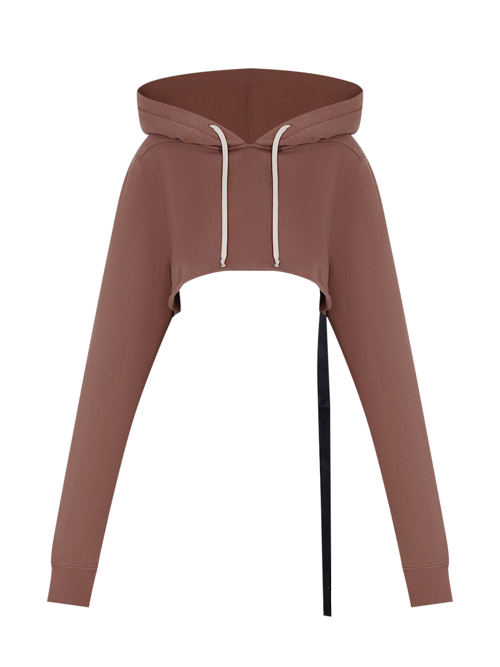 Cropped Hoodie Jersey Cotton Terra