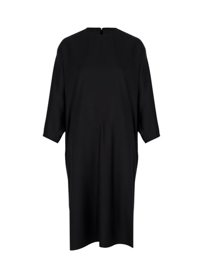 Dress W Back Drap Black