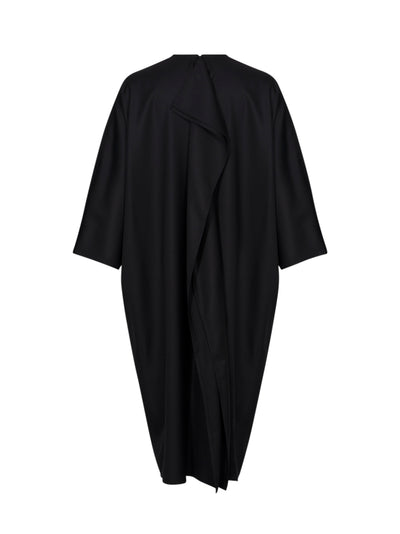 Dress W Back Drap Black