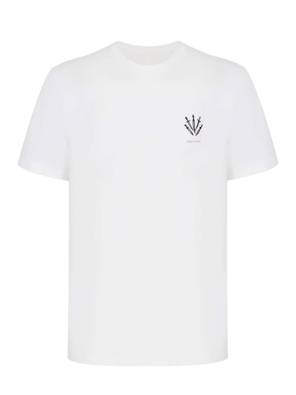 Dagger Embroidery Tee (White)