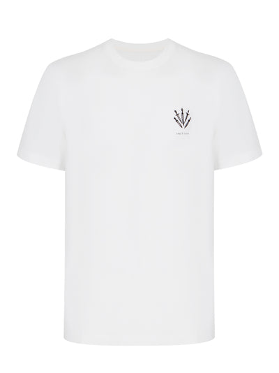 Dagger Embroidery Tee (White)