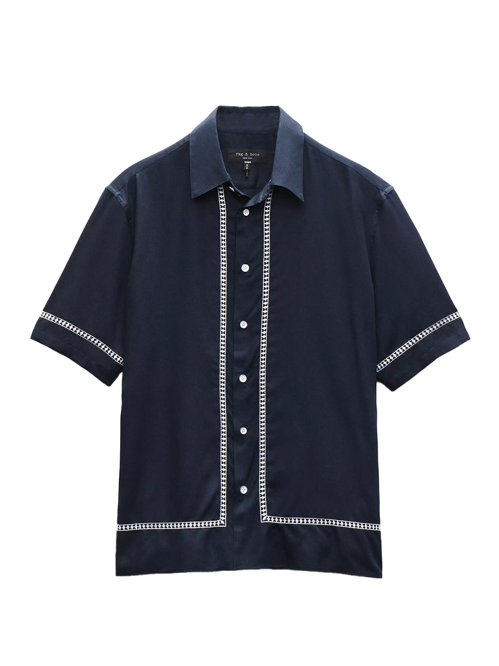 Dalton Embroidered Shirt (Blue Ezra Stripe)
