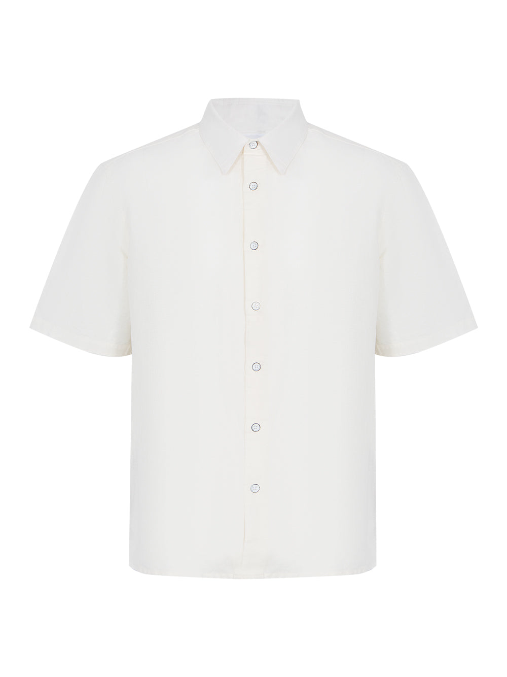 Dalton Linen Short Sleeve Shirt (Chalk)