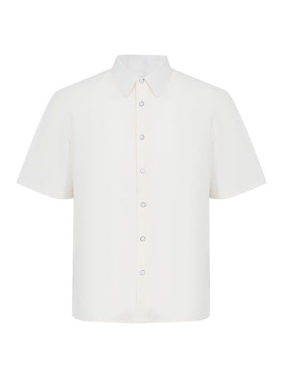 Dalton Linen Short Sleeve Shirt (Chalk)