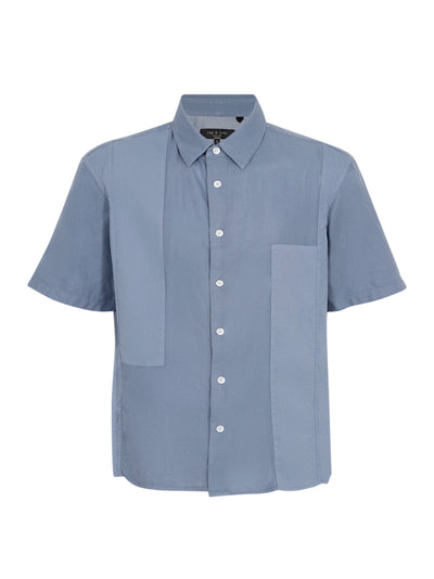 Dalton Patchwork Shirt (Sky Blue)