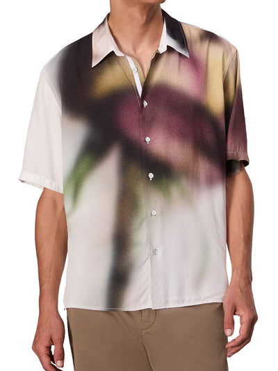 Dalton Rose Short Sleeve Shirt (White Red Rose)