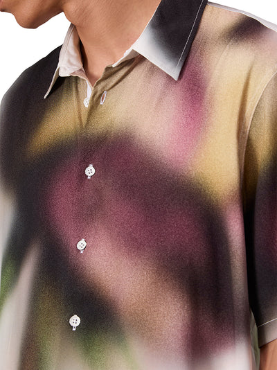 Dalton Rose Short Sleeve Shirt (White Red Rose)