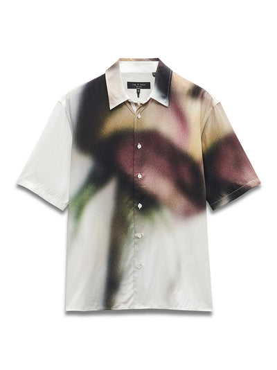 Dalton Rose Short Sleeve Shirt (White Red Rose)