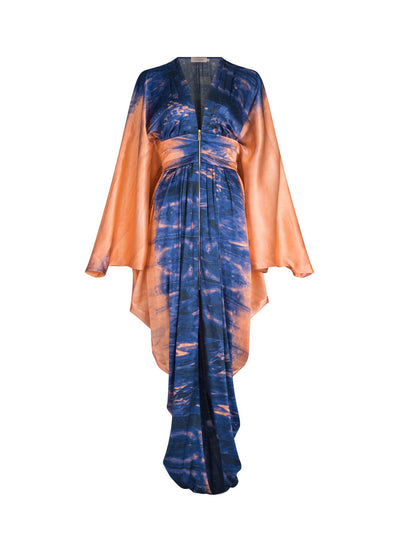 Danette Dress (Mediterranean Coral Blue)