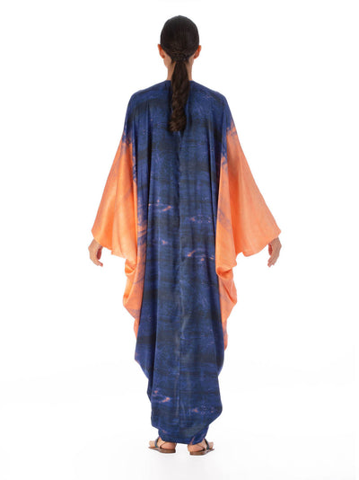 Danette Dress (Mediterranean Coral Blue)