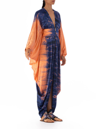 Danette Dress (Mediterranean Coral Blue)