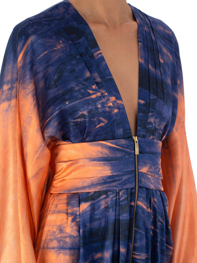 Danette Dress (Mediterranean Coral Blue)