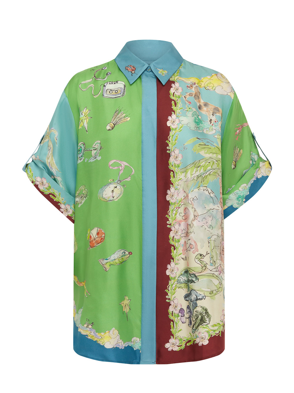 Daria Silk Shirt (Multi)