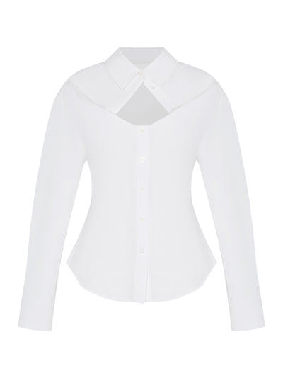 Deconstructed Button Down Shirt (White)