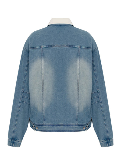 Denim Boxy Jacket (Sky Blue)