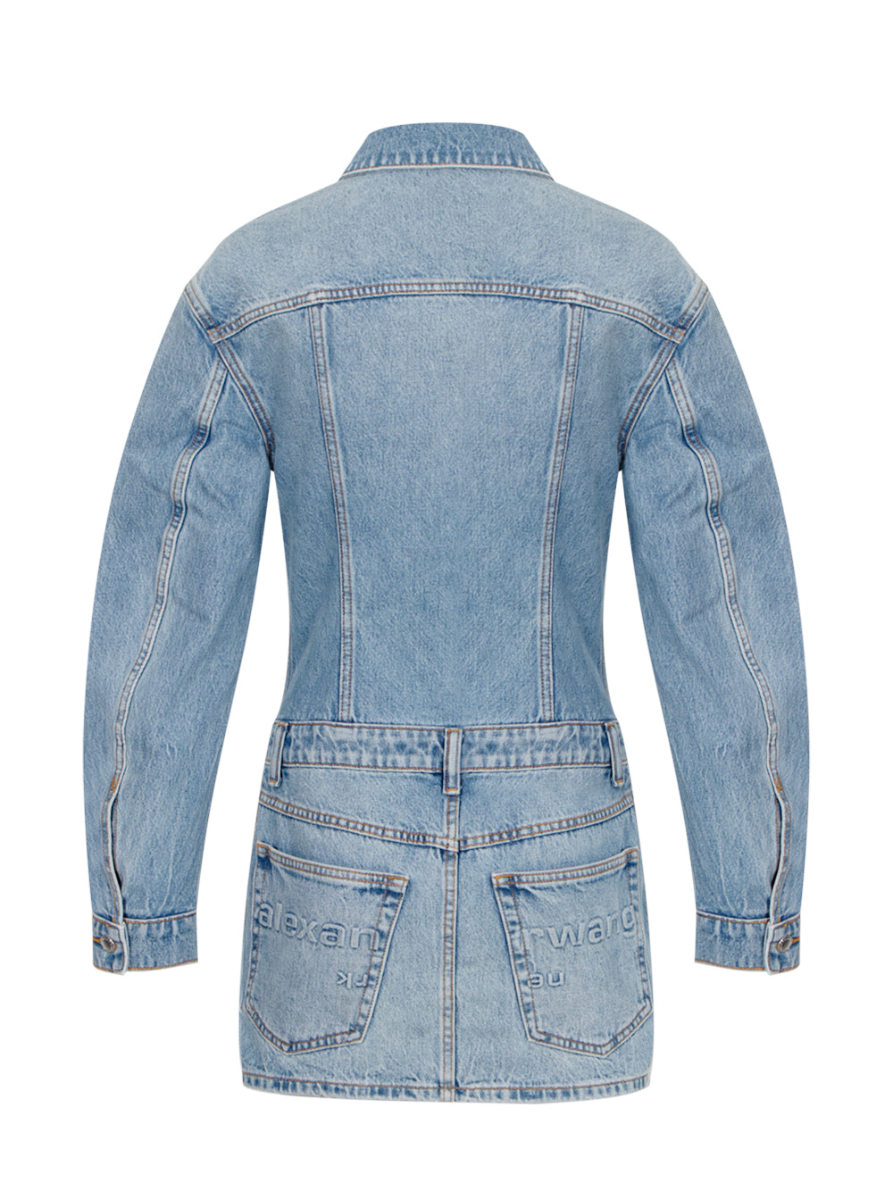 Denim Mini Dress (Vintage Light Indigo)