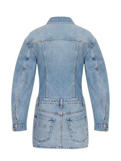 Denim Mini Dress (Vintage Light Indigo)