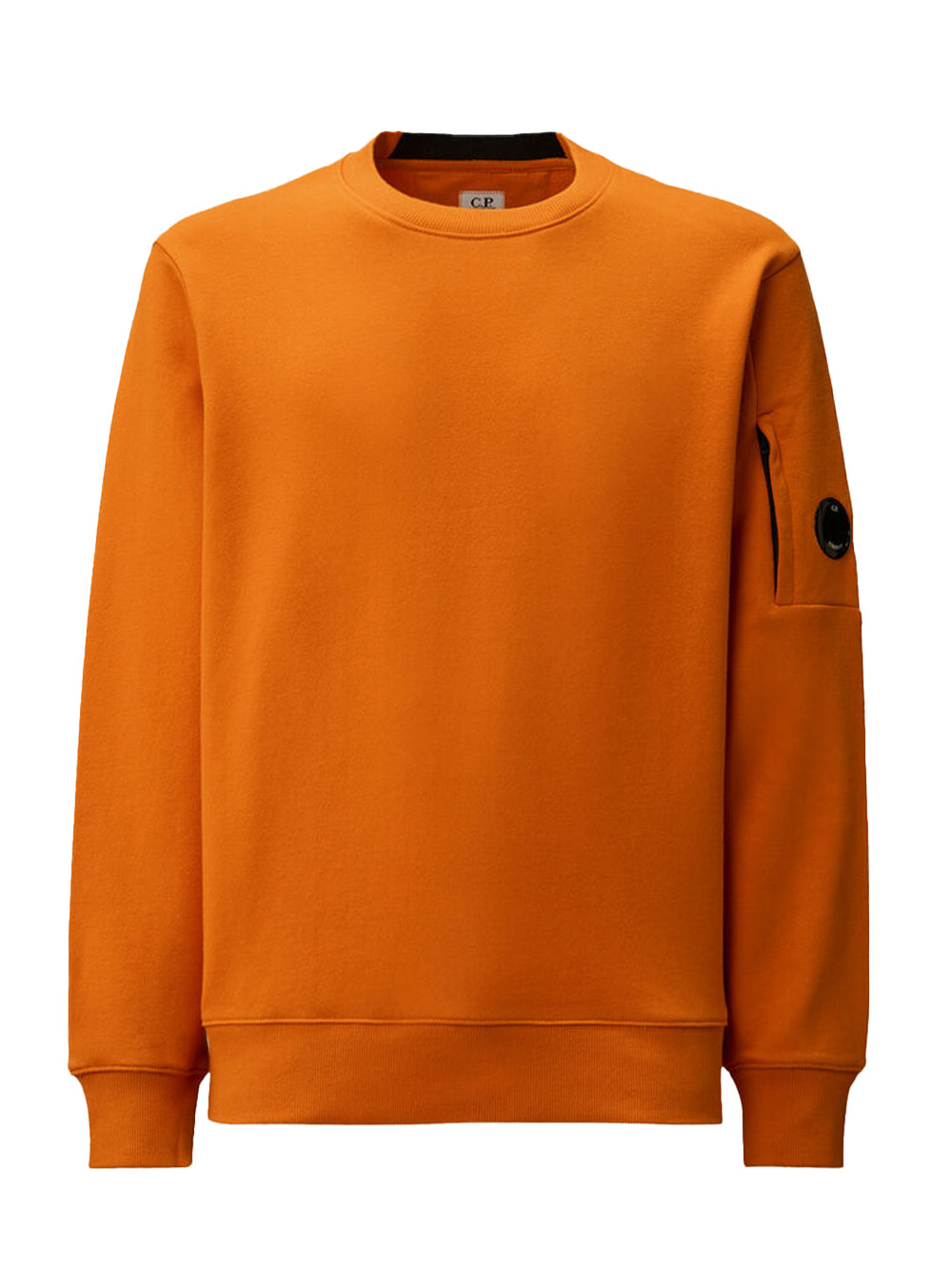Diagonal Raised Fleece Crewneck Lens Sweatshirt (Russet Orange)