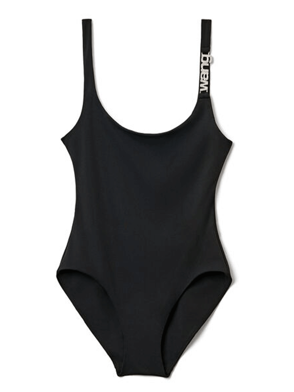 Diamante-Logo-Charm-Swimsuit-In-Jersey-Black-1