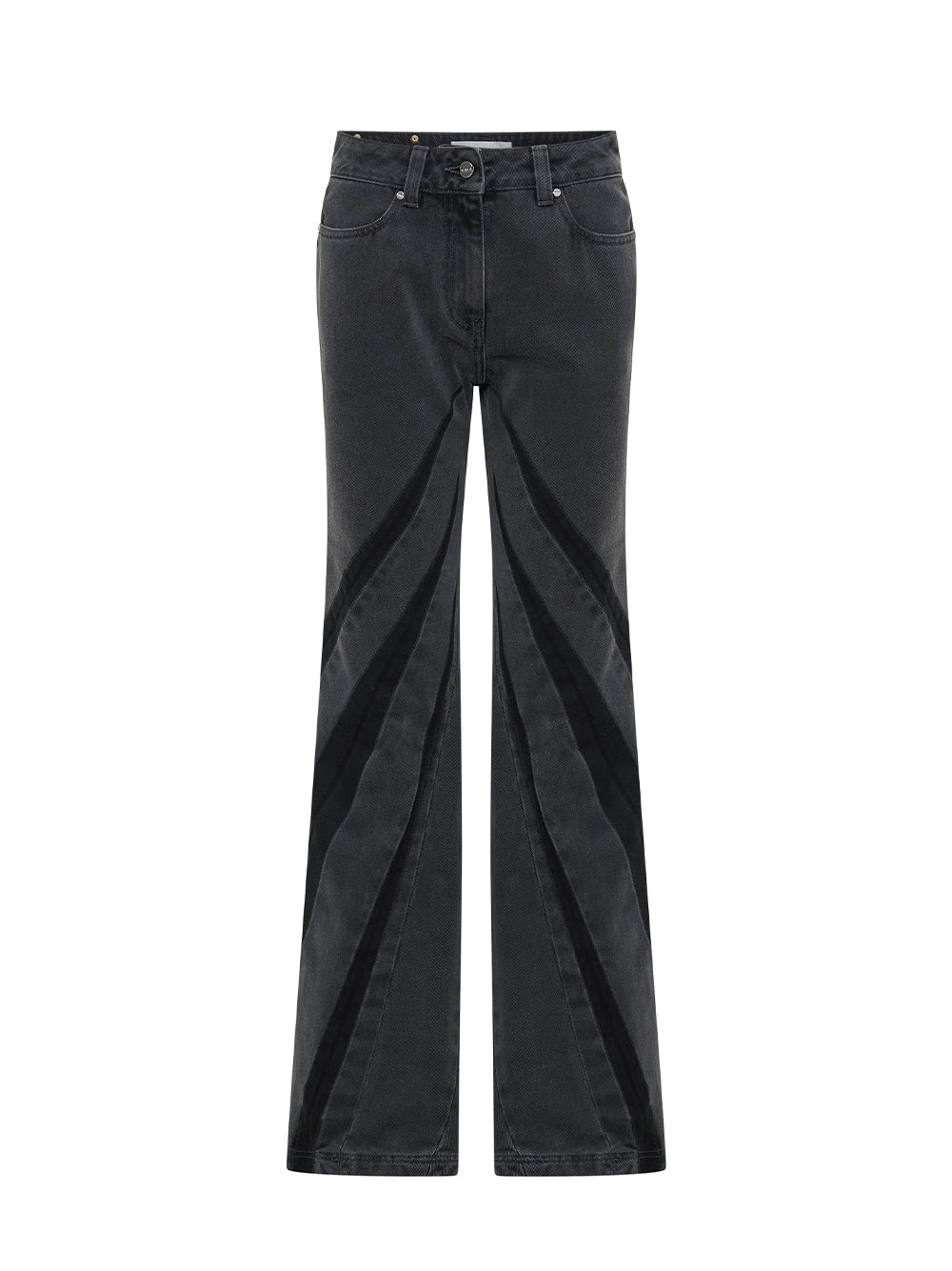 Darted Bootcut Jean (Washed Black)