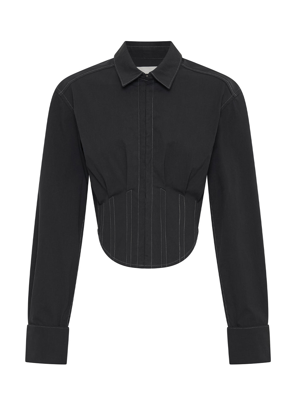Tuxedo Corset Shirt (Black)