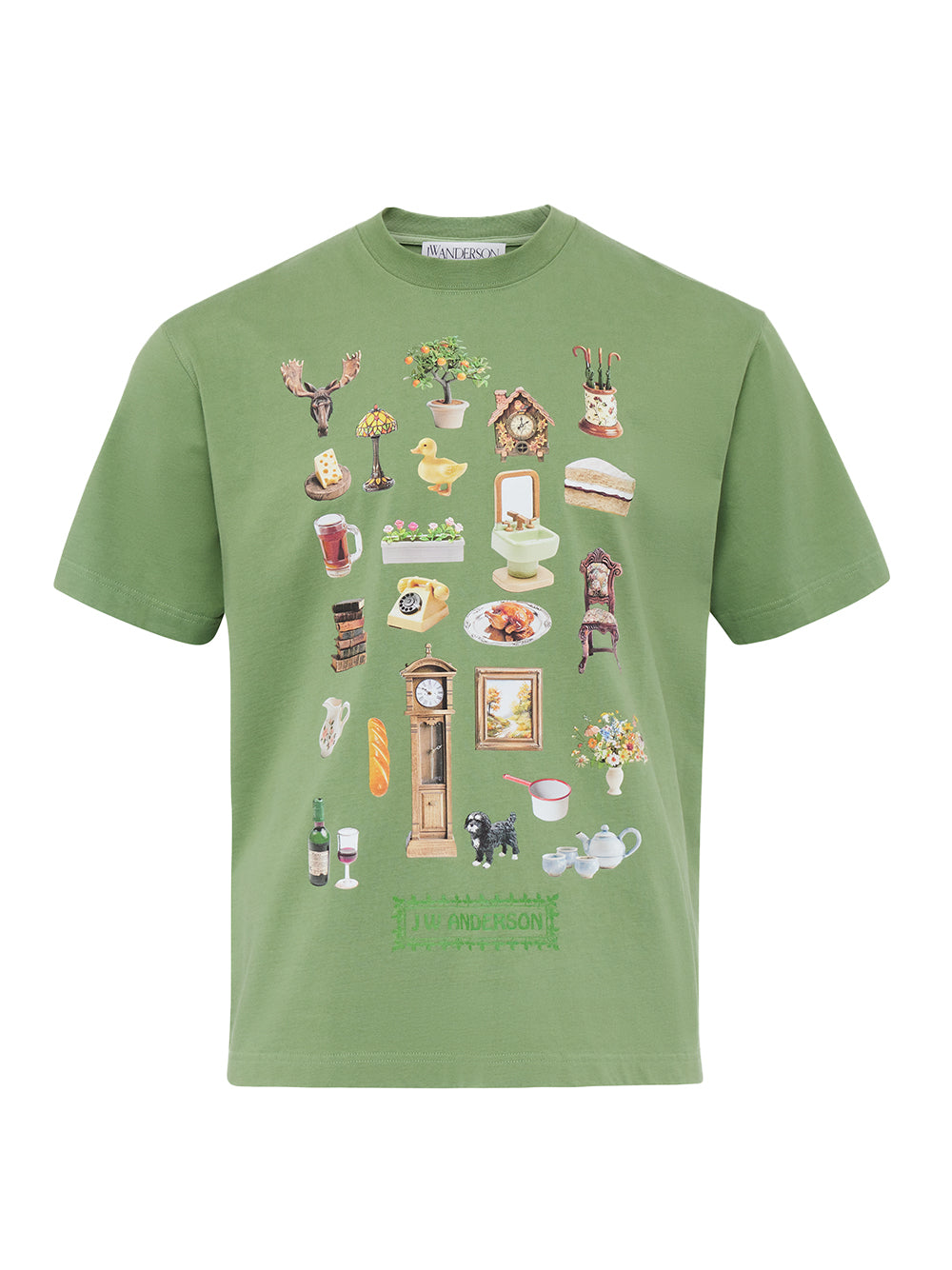 Diorama Printed T-Shirt (Forest Green)