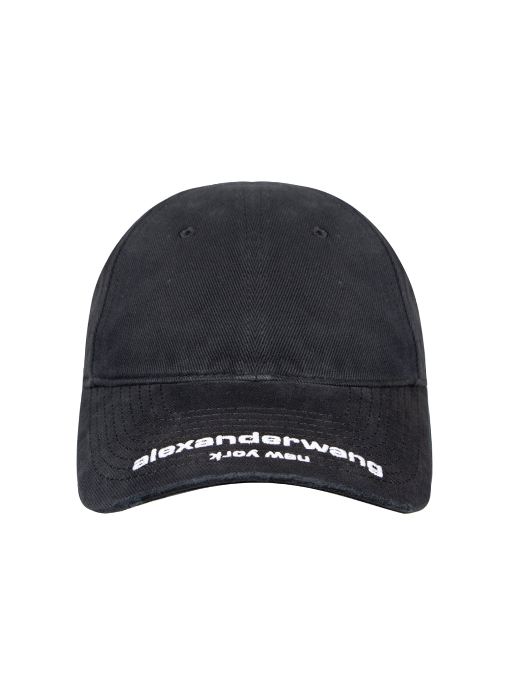 Distressed Baseball Cap (Washed Black)