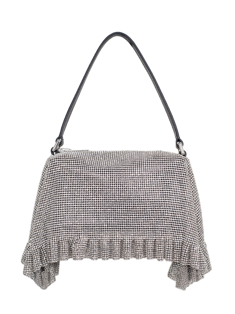 Divina Pochette Crystal Mesh (White)