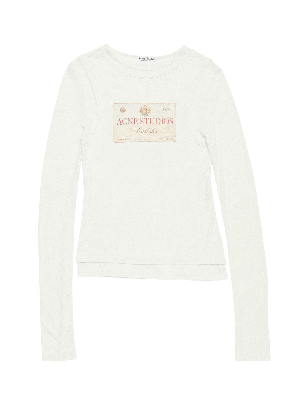 Double-Layered Long Sleeve T-Shirt (Ecru Beige)