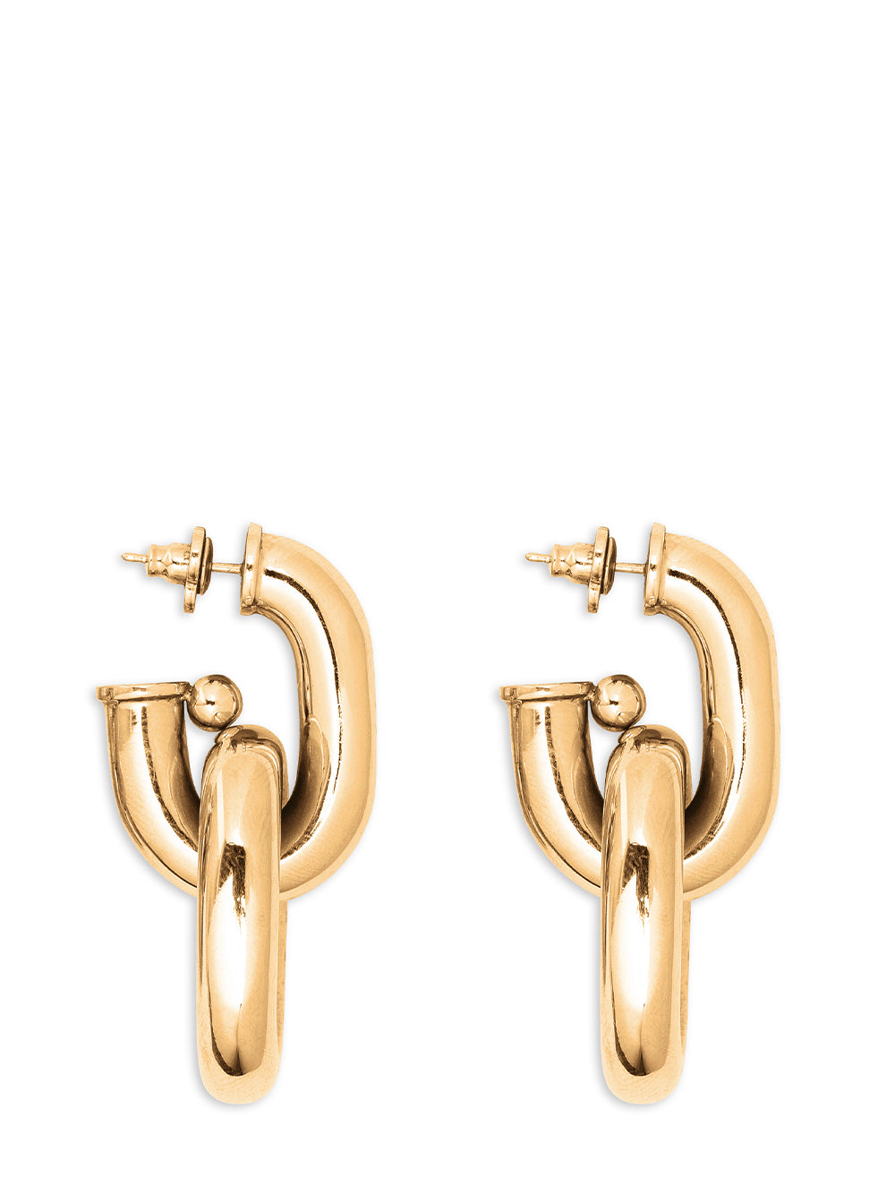 Double XL Link Earrings (Gold)