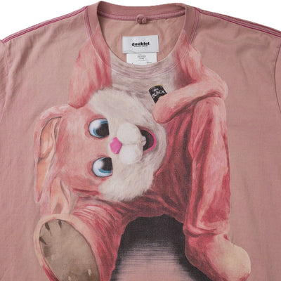 Stuffed Rabbit During Break T-shirt (Pink)