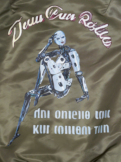Robot Shoulder Bomber Jacket (Khaki)