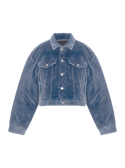 Down Trucker Jacket (Washed Light Indigo)