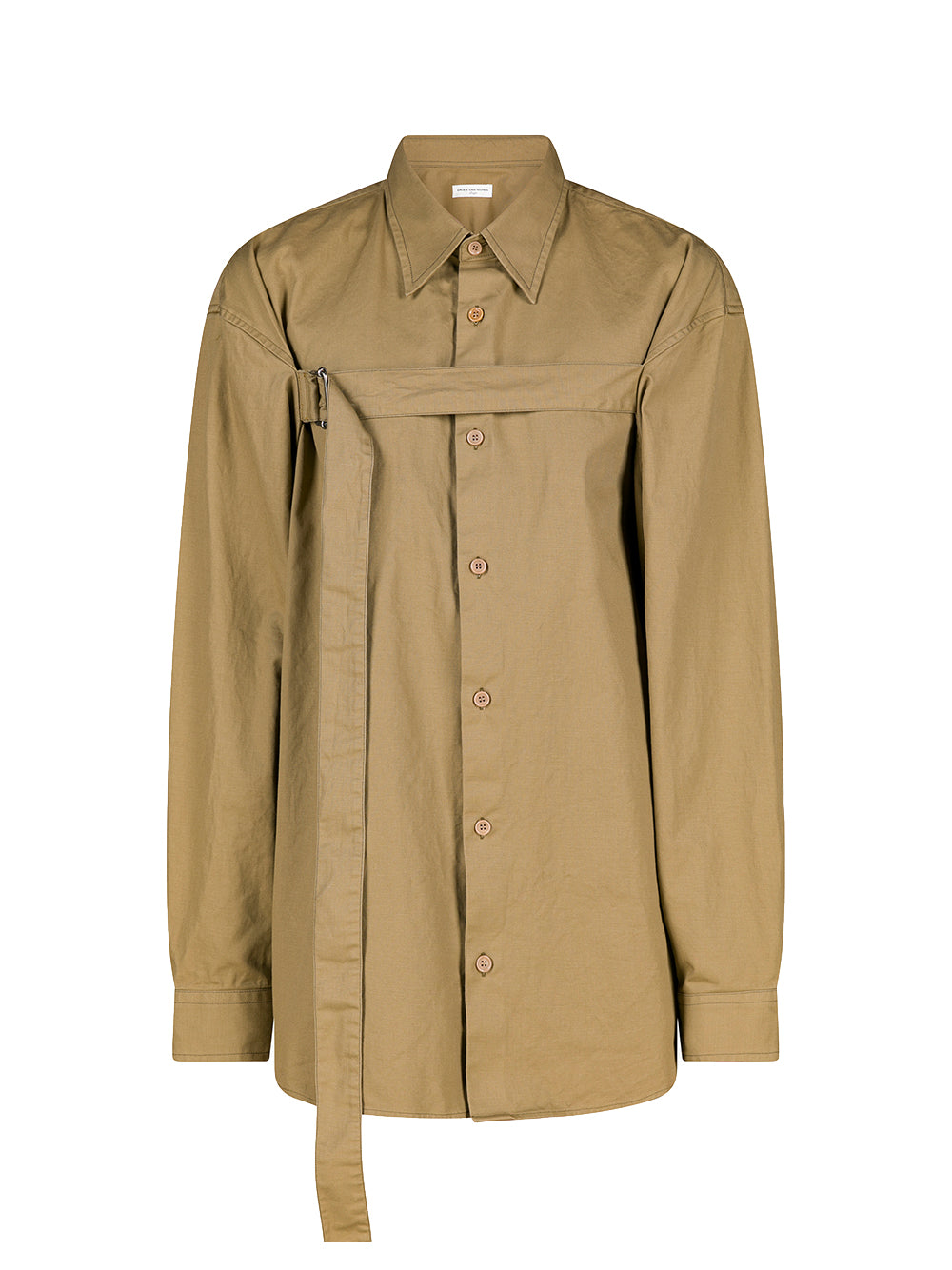 Cotton Strap Shirt (Camel)
