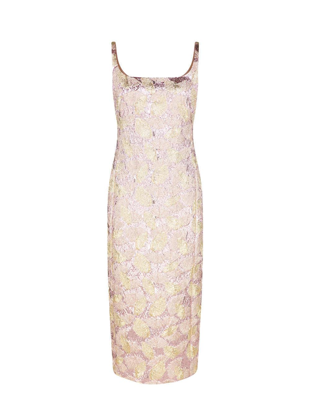Debano Jacquard Midi Dress (Gold)