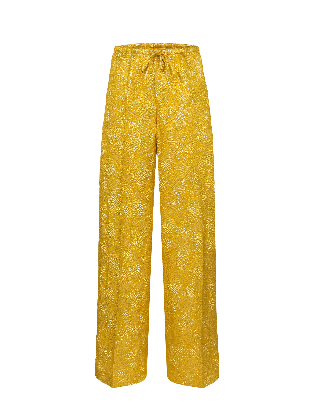 Puvis Floral Wide-Leg Pants (Gold)